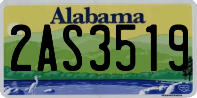 AL license plate 2AS3519