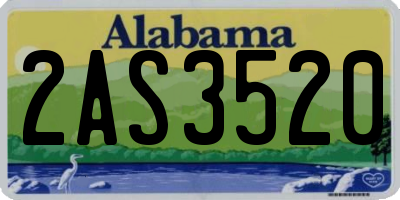 AL license plate 2AS3520
