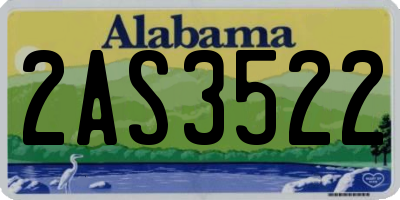 AL license plate 2AS3522