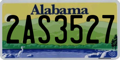 AL license plate 2AS3527