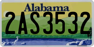 AL license plate 2AS3532