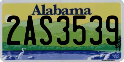 AL license plate 2AS3539