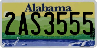 AL license plate 2AS3555