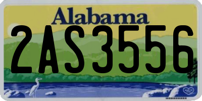 AL license plate 2AS3556