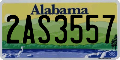 AL license plate 2AS3557