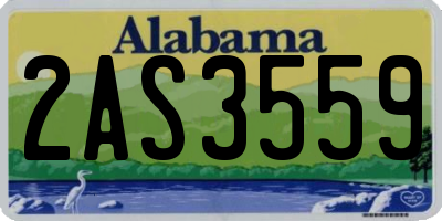 AL license plate 2AS3559