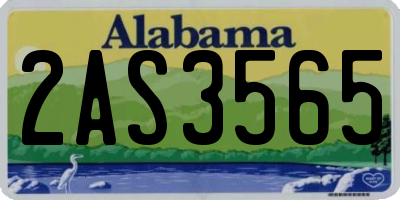 AL license plate 2AS3565
