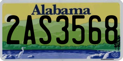 AL license plate 2AS3568