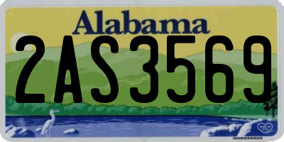 AL license plate 2AS3569