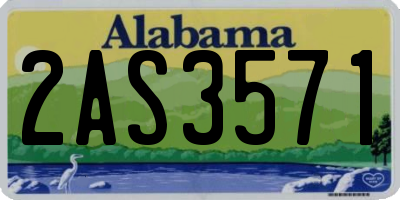 AL license plate 2AS3571
