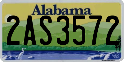 AL license plate 2AS3572