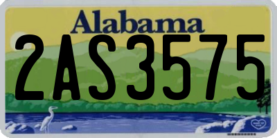 AL license plate 2AS3575