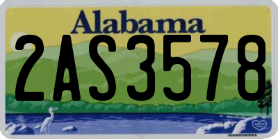 AL license plate 2AS3578