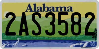 AL license plate 2AS3582