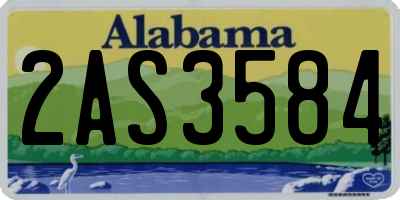 AL license plate 2AS3584