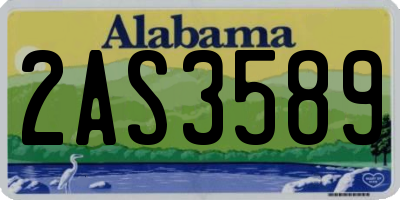 AL license plate 2AS3589