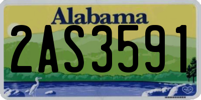 AL license plate 2AS3591