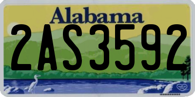 AL license plate 2AS3592