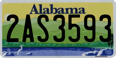 AL license plate 2AS3593