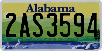 AL license plate 2AS3594