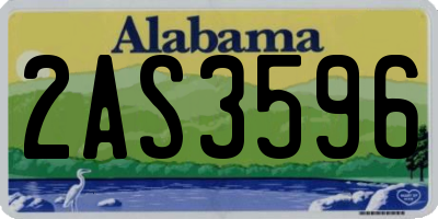 AL license plate 2AS3596
