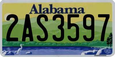AL license plate 2AS3597
