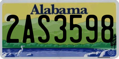AL license plate 2AS3598