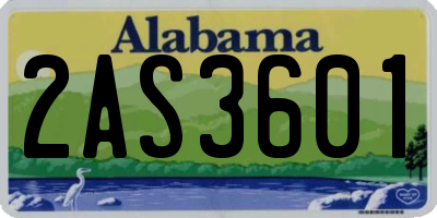AL license plate 2AS3601