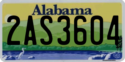 AL license plate 2AS3604