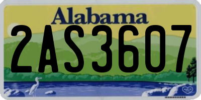 AL license plate 2AS3607