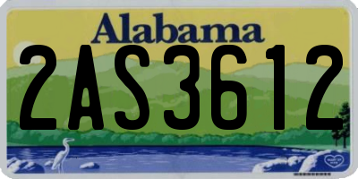 AL license plate 2AS3612