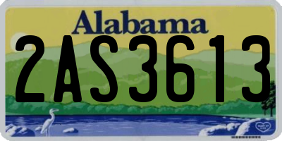 AL license plate 2AS3613