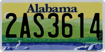 AL license plate 2AS3614