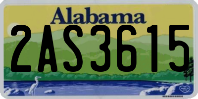 AL license plate 2AS3615