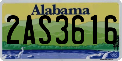 AL license plate 2AS3616
