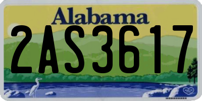 AL license plate 2AS3617