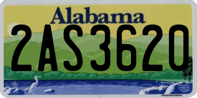 AL license plate 2AS3620