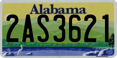 AL license plate 2AS3621