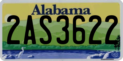 AL license plate 2AS3622