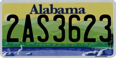 AL license plate 2AS3623