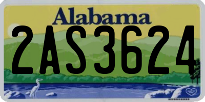 AL license plate 2AS3624