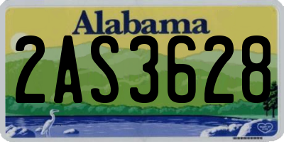 AL license plate 2AS3628
