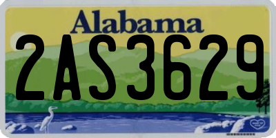 AL license plate 2AS3629