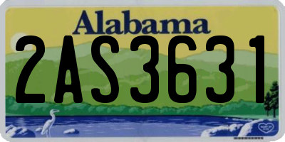 AL license plate 2AS3631