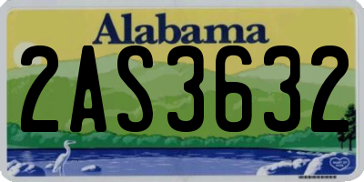 AL license plate 2AS3632