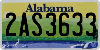 AL license plate 2AS3633