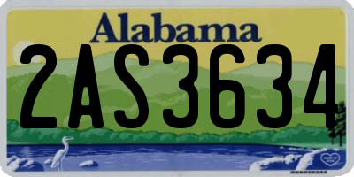 AL license plate 2AS3634