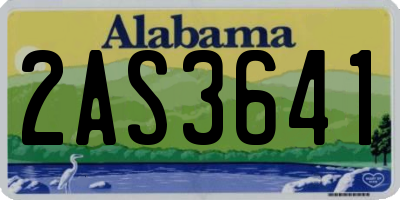 AL license plate 2AS3641