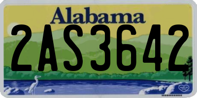 AL license plate 2AS3642