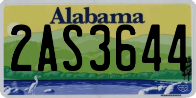 AL license plate 2AS3644